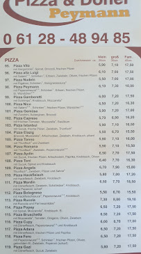 Pizza & Döner Peymann à Taunusstein menu