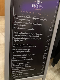 Menu / carte de Restaurant Bacchus L'Épicurien à Saint-Maximin-la-Sainte-Baume