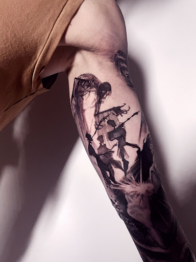 Explore letter g tattoo ideas, creative tattoo ideas in Kissimmee, available at Fallen Sparrow Tattoo Co