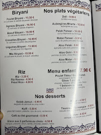 Menu / carte de Indien Gourmet Nantes - Restaurant Indien à Nantes à Nantes