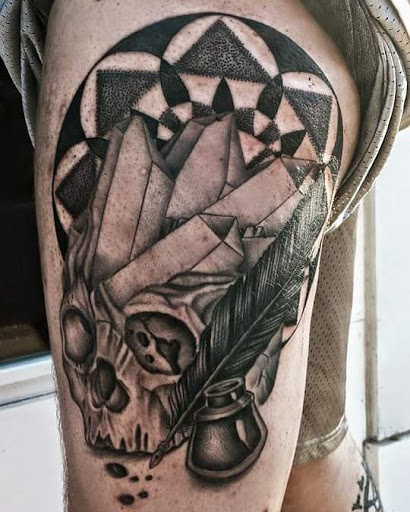 Explore lion tattoo ideas, creative tattoo ideas in Amherst, available at Wanderlust Tattoo & Piercing