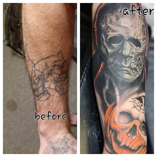 Explore ezra tattoo ideas, creative tattoo ideas in Angola, available at Hoodlum Ink