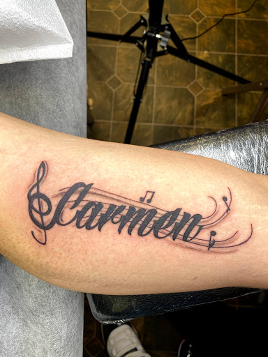 Explore dj tattoo ideas, creative tattoo ideas in York, available at Melvin Flow Tattoo Studio