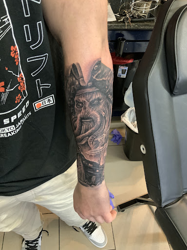 Explore butcher tattoo ideas, creative tattoo ideas in Sarasota, available at SEVEN SINS Tattoo Studio