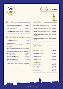 Menu / carte de Ar Vag à Guilvinec