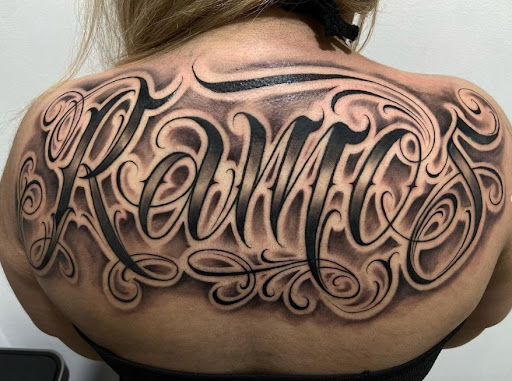 Explore dark themed tattoo ideas, creative tattoo ideas in San Antonio, available at Firme Copias Tattoo Studio