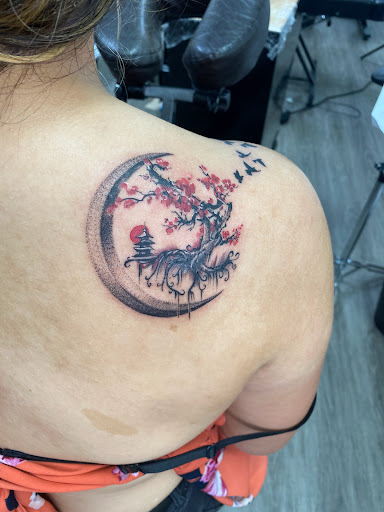 Explore fishing lure tattoo ideas, creative tattoo ideas in Katy, available at Family Tattoo Studio