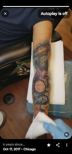 Explore train tattoo ideas, creative tattoo ideas in Riverside, available at Darkstar Tattoo CA