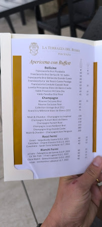 Menu / carte de La Terrazza del Roma à Piacenza