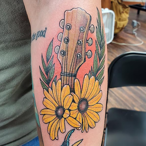 Explore half sleeve mens tattoo ideas, creative tattoo ideas in Nashville, available at Titan Tattoo