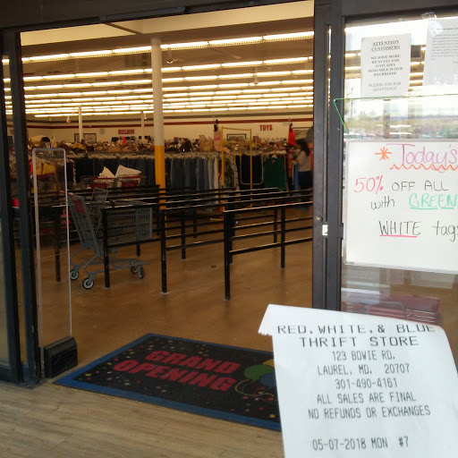 Thrift Store «Red, White & Blue Thrift Store», reviews and photos, 123 Bowie Rd, Laurel, MD 20707, USA