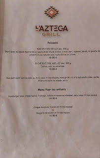 Menu / carte de L’azteca Grill à Calvisson