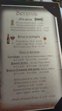 Restaurant Ristorante La Lanterna à Andalo (la carte)