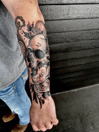 Explore music tattoo ideas, creative tattoo ideas in Fort Oglethorpe, available at The Helm Tattoo & Piercing