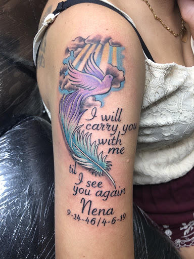 Explore mens elbow tattoo ideas, creative tattoo ideas in Passaic, available at District 36 Tattoo Parlor