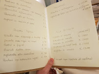 Menu du Ristorante da Claudio Cicci à San Lorenzo