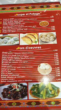 Restaurant Tibétain Pays des Neiges à Paris menu