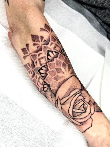 Explore mechanic sleeve tattoo ideas, creative tattoo ideas in Savannah, available at tattoos by delan