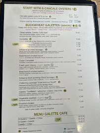 Menu du Galette Café à Paris