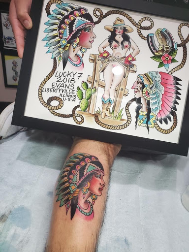 Explore bleeding heart tattoo ideas, creative tattoo ideas in Libertyville, available at Lucky Seven Tattoo