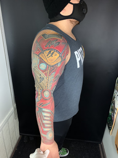 Explore upper arm tattoo ideas, creative tattoo ideas in Lombard, available at New Hope Tattoo