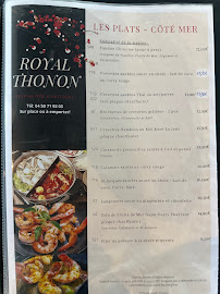 Restaurant chinois Royal Thonon à Thonon-les-Bains (la carte)