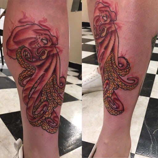 Explore forearm wolf tattoo ideas, creative tattoo ideas in Augusta, available at Mr. Tattoo