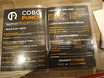 Menu / carte de COBO PUNCH à Chambéry