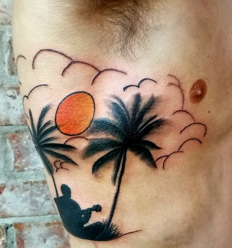Find small palm tree tattoo ideas for your next unique tattoo in Meridian at SK-Tattoo1