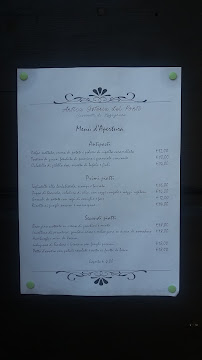 Carte du Antica Osteria del Ponte à Cassinetta di Lugagnano