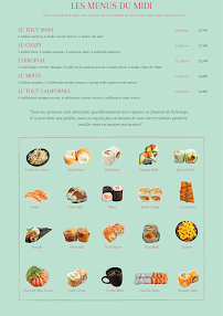 Menu / carte de J'Adooore Les Sushis à Libourne