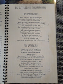 Menu / carte de Cafe Hafenblick à Wittmund