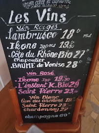 Carte du Restaurant Les Pierres Longues à La Trinité