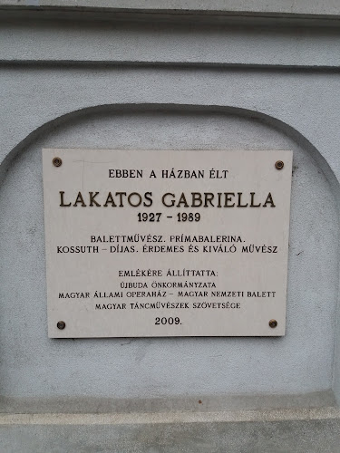 Lakatos Gabriella emléktábla - Budapest
