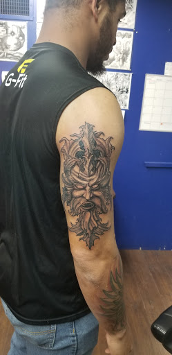 Explore face tattoo cover up ideas, creative tattoo ideas in Lubbock, available at Sinners & Saints Art Company