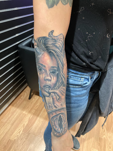 Explore archangel gabriel tattoo ideas, creative tattoo ideas in Sarasota, available at SEVEN SINS Tattoo Studio