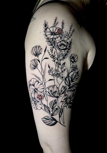 Explore full arm tattoo ideas, creative tattoo ideas in Charlotte, available at 4Ever Tattoo Ink Studio