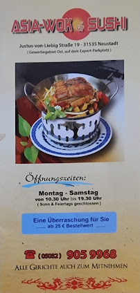 Asia Wok & Sushi à Neustadt am Rübenberge menu