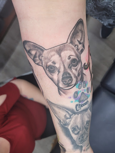 Explore side arm tattoo ideas, creative tattoo ideas in Casper, available at Black Sunday Tattoo