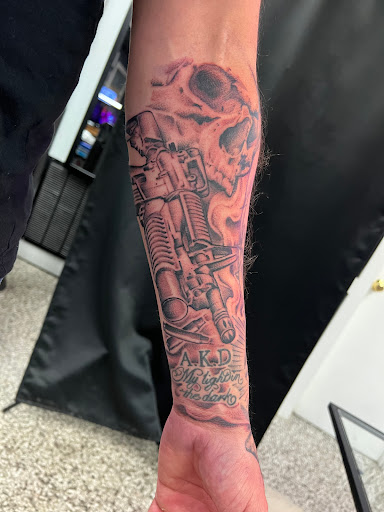 Explore one line tattoo ideas, creative tattoo ideas in Sanford, available at Luv Ink