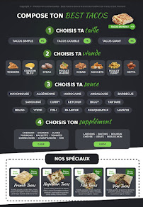 Menu / carte de Best food à Dijon
