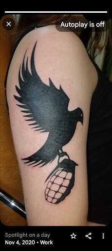 Explore tooled leather tattoo ideas, creative tattoo ideas in Odessa, available at Little Dragon Tattoos Studio