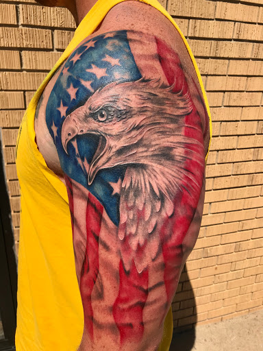 Explore grim reaper sleeve tattoo ideas, creative tattoo ideas in Sioux Falls, available at Underground Art Studio