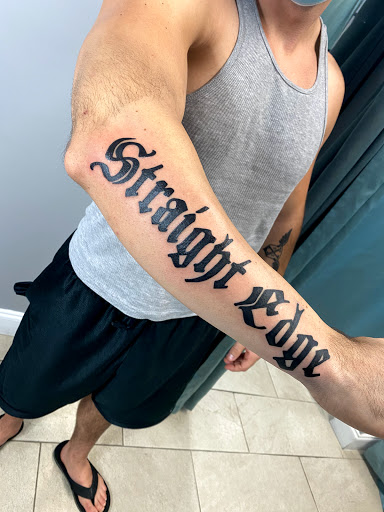 Explore never give up tattoo ideas, creative tattoo ideas in Passaic, available at District 36 Tattoo Parlor