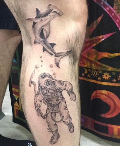 Explore sunflower tattoo idea, creative tattoo ideas in Buffalo, available at Vagabond Ink Tattoo Parlor