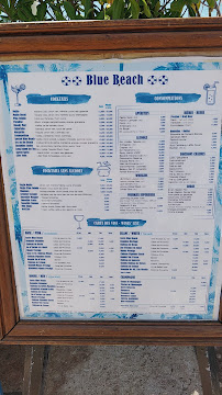 Blue Beach à Nice menu