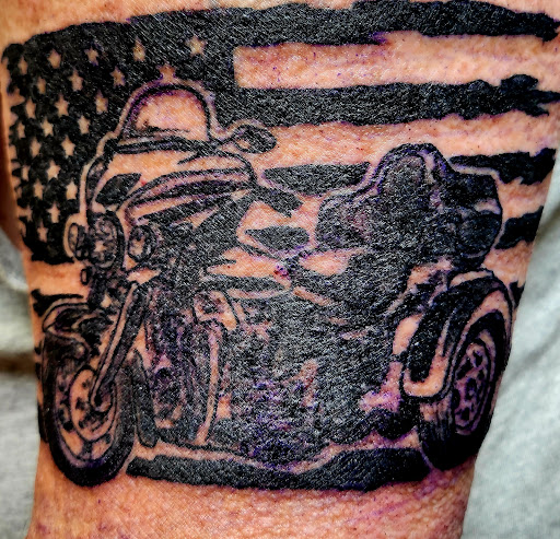 Explore dark sleeve tattoo ideas, creative tattoo ideas in Fayette, available at Last Stand Tattoo