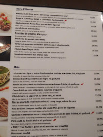 Blue Thaï à Tremblay-en-France menu