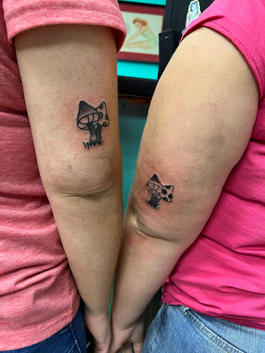 Explore st michael archangel tattoo ideas, creative tattoo ideas in Magnolia, available at Lucky Sparrow Tattoo Shop and Piercing