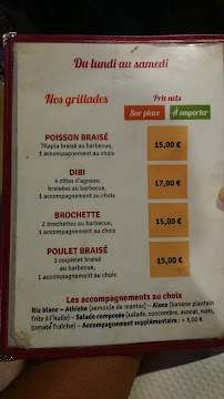 Restaurant africain Le Djoliba à Paris (la carte)